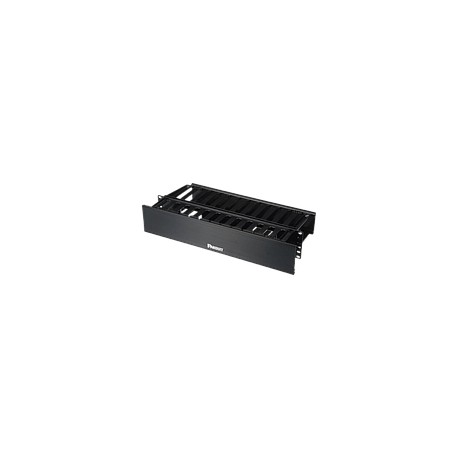 PANDUIT Organizador de cables horizontal, Doble cara, 2 UR, ABS, Negro - WMPH2E