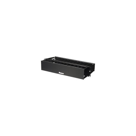 PANDUIT Gestora de cables horizontal, Doble cara, ABS, Negro - WMP1E