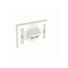 NETKEY Placa Frontal, 2 puertos, una unidad, horizontal inclinado - NK2HSFIWY