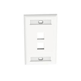 NETKEY NetKey® Placa de Pared Vertical, 2 Puertos Keystone, Blanco - NK2FWHY