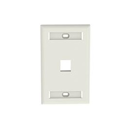 NETKEY NetKey® Placa Frontal Vertical de Montaje Empotrado, 1 Salida, Blanco - NK1FWHY