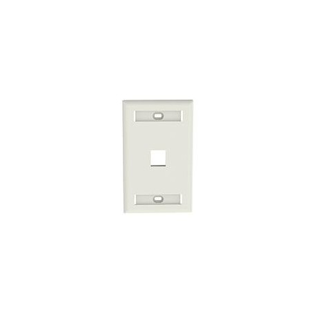 NETKEY NetKey® Placa Frontal Vertical de Montaje Empotrado, 1 Salida, Blanco - NK1FWHY