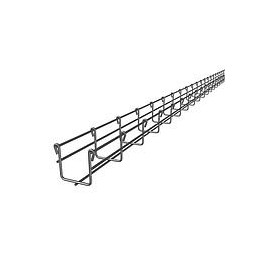 CHAROFIL Charola tipo malla, 3Mts, 66/50 mm, hasta 52 cables Cat6, Acabado Electro Zinc - MG50430EZ