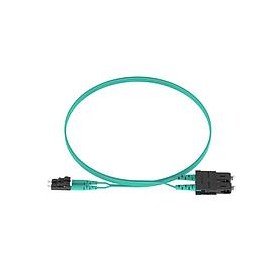 PANDUIT Cable de conexión de fibra dúplex, OM3, LC Duplex a SC Duplex, Riser, 3M - FX2ERLNSNSNM003