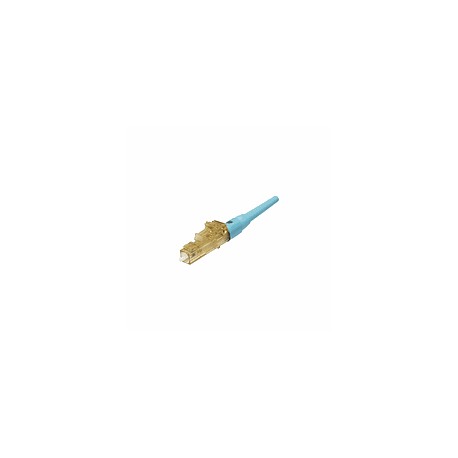 PANDUIT Conector de Fibra Óptica LC Duplex OptiCam, Multimodo 50/125 OM3/OM4, Pre-pulido, Color Aqua - FLCDMCXAQY