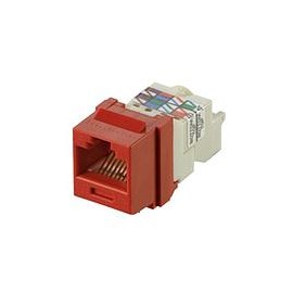 NETKEY Módulo Jack UTP, Cat 6, estilo TP, rojo - NK6TMRD