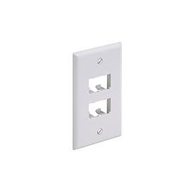 Placa de Pared Panduit Clásica, 4 Puertos Mini-Com, blanco - CFP4IW