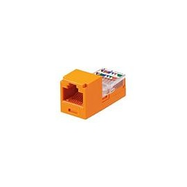 PANDUIT Módulo Universal, 8 cables, 8 posiciones, con bastidor, RJ45, Categoría 5e Mini-Com™, Naranja - CJ588OR