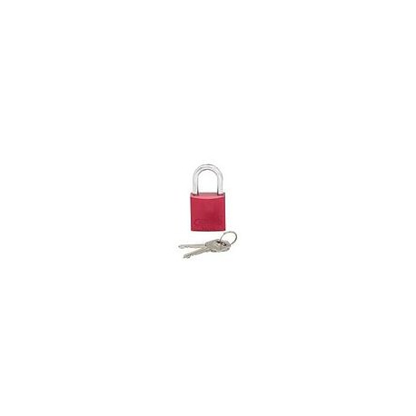 Aluminum Body Padlock, Red