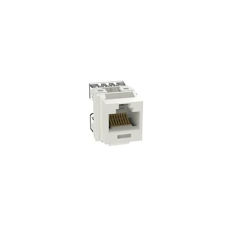 NETKEY Módulo de conector perforado, Cat 5e, Blanco - NKP5E88MIW