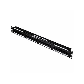 NETKEY Panel de parcheo perforado, Cat 5e, plano - NK5EPPG24Y