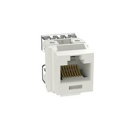 NETKEY Módulo de conector perforado, Cat 5e, Blanco - NKP5E88MIW