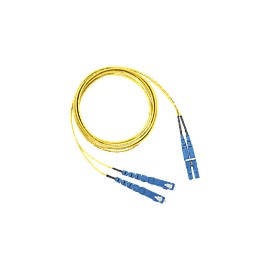 PANDUIT Cable de conexión de fibra Opti-Core, OS1 / 2 de 2 fibras, chaqueta de 1,6 mm, elevador, SC-LC dúplex, amarillo - F92ER