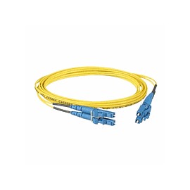 PANDUIT Cable de conexión de fibra Opti-Core, OS1 / 2 de 2 fibras, chaqueta de 1,6 mm, elevador, SC-LC dúplex, amarillo - F92ER