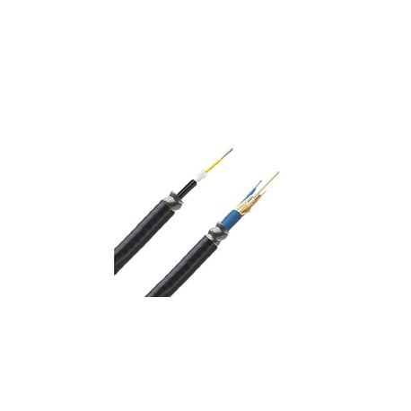 PANDUIT Cable trenzado blindado 9um OS2, 24 fibras, para interiores y exteriores, fibras de 250um - FSMR924Y