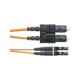 PANDUIT Cable de parcheo OM1 de 2 fibras, revestimiento de 1.6mm, clasificado riser (OFNR), LC duplex a SC duplex, pérdida por 