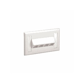 NETKEY Placa frontal horizontal con etiquetas, una salida, montaje empotrado, inclinada - NK4HSFIWY