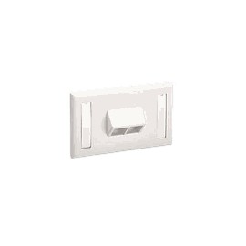 NETKEY Placa frontal de 2 puertos, una unidad, horizontal inclinada - NK2HSFWHY