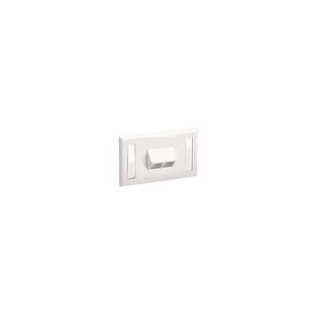 NETKEY Placa frontal de 2 puertos, una unidad, horizontal inclinada - NK2HSFWHY