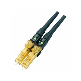 PANDUIT Conector dúplex multimodo LC 50 / 125µm OM2 para instalación de fibra con amortiguación ajustada de 900µm. - FLCDMC5BLY