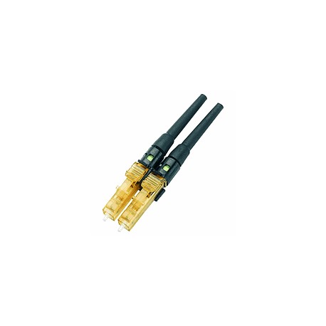 PANDUIT Conector dúplex multimodo LC 50 / 125µm OM2 para instalación de fibra con amortiguación ajustada de 900µm. - FLCDMC5BLY