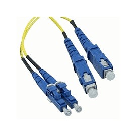 PANDUIT Cable de conexión de fibra Opti-Core, OS1 / 2 de 2 fibras, chaqueta de 1,6 mm, elevador, SC-LC dúplex, amarillo - F92ER