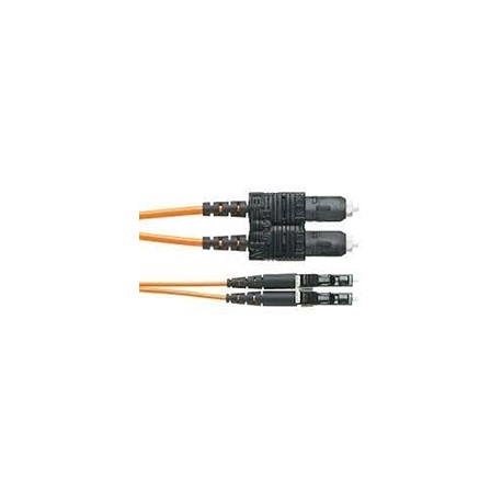 PANDUIT Cable de parcheo OM1 de 2 fibras, revestimiento de 1.6mm, clasificado riser (OFNR), LC duplex a SC duplex, pérdida por 