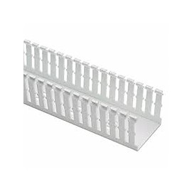 PANDUIT Conducto ranurado estrecho, PVC, 3 X 3 X 6 ' - F3X3WH6