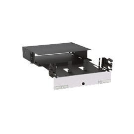 PANDUIT Caja de montaje en rack de fibra, Control integral del radio de curvatura, Acero, Negro - FRME2U