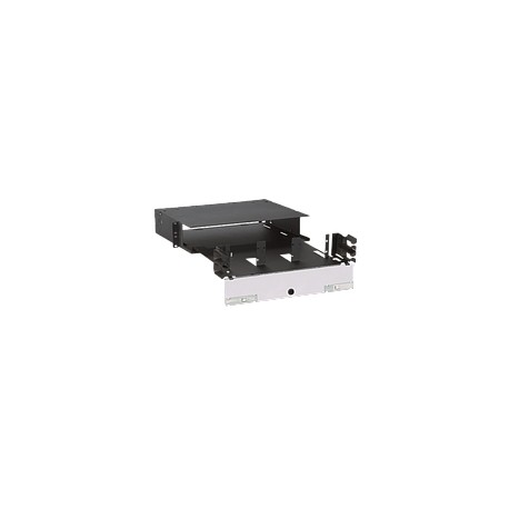 PANDUIT Caja de montaje en rack de fibra, Control integral del radio de curvatura, Acero, Negro - FRME2U