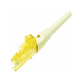 PANDUIT Conector LC OptiCam estilo OM1 simplex prepulido, carcasa natural con funda de marfil eléctrica de 900um - FLCSMC6EIY