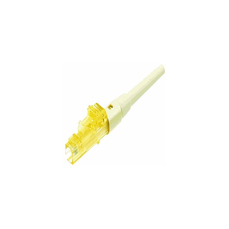 PANDUIT Conector LC OptiCam estilo OM1 simplex prepulido, carcasa natural con funda de marfil eléctrica de 900um - FLCSMC6EIY