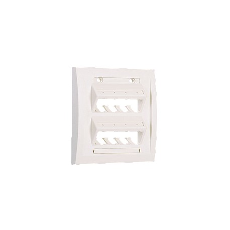 PANDUIT Placa frontal inclinada de doble salida, 8 puertos, Blanco - UTP28CH7