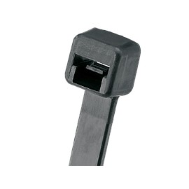 PANDUIT Cincho de bloqueo, Sección transversal pesada, 99mm, Nailon 6.6, Negro - PLT1SM0