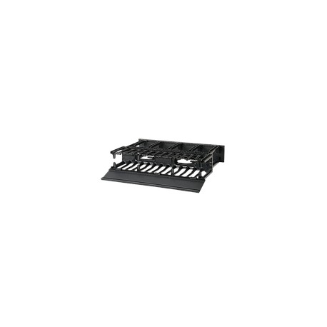 PANDUIT Administrador horizontal para cable, alta densidad, al frente y atrás, 2 UR, ABS, Negro - NM2