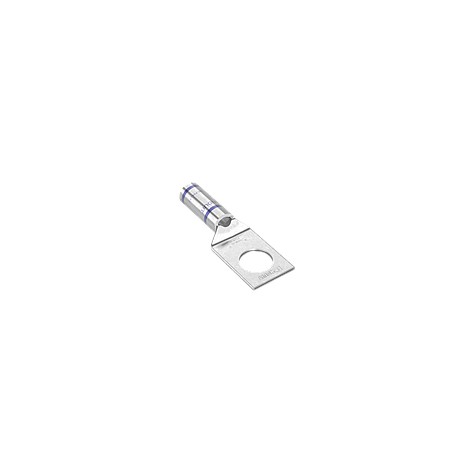 PANDUIT Conector de compresión estañado, Cobre, AWG 6, Azul, 1 orejeta de orificio de espárrago - LCA638L