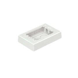 PANDUIT Caja de salida de extensión atornillada de dos piezas, PVC, Blanco - JBP1EIW