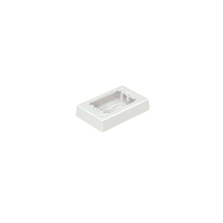 PANDUIT Caja de salida de extensión atornillada de dos piezas, PVC, Blanco - JBP1EIW