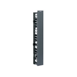 PANDUIT Organizador de cables vertical, control de radio de curvatura, De una cara, ABS, 45 RU, Negro - WMPVF45E