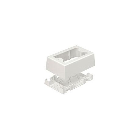 PANDUIT Caja de salida de dos piezas, Bajo voltaje, Banda única, PVC - JBX3510IWA