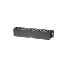 PANDUIT Organizador de cables horizontal, Una cara, ABS, Negro - WMPF1E