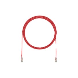 PANDUIT Cable de conexión UTP, Enchufes modulares TX6, Categoría 6, 28 AWG, Rojo - UTP28SP3RD