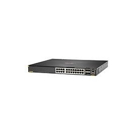 ARUBA6300MSwitch, 24 puertos Smart Rate, PoE+ Clase 6 (60W) 1440 Watts max, 4 puertos de Fibra SFP56 1G/10G/25G - JL660A