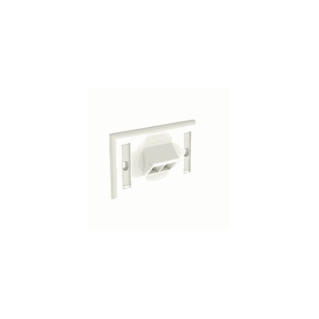 NETKEY Placa Frontal, 2 puertos, una unidad, horizontal inclinado - NK2HSFIWY