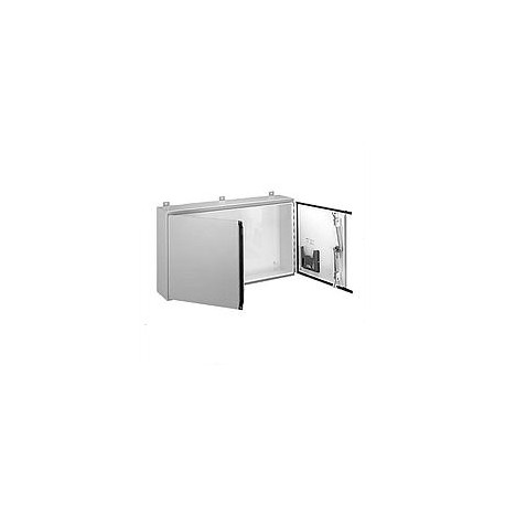 Gabinete con Bisagra continua, 2 puertas, Tirador tipo 12, 48 x48 x12, Acero, Gris, HOFFMAN - A484812WFLP