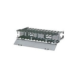 PANDUIT Administrador horizontal para cable al frente y atrás, 2 UR, ABS, Negro - NCMH2