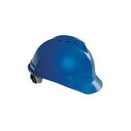 Casco seguridad ala ancha v-gard azul